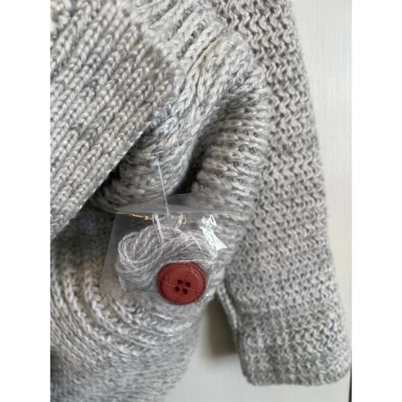 Sears Vintage Cardigan Sweater Wool Blend Gray Buttons Collar Pockets Small - Picture 7 of 7